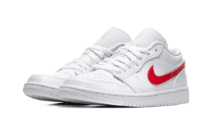 Nike Sko Air Jordan 1 Low Hvid University Rød